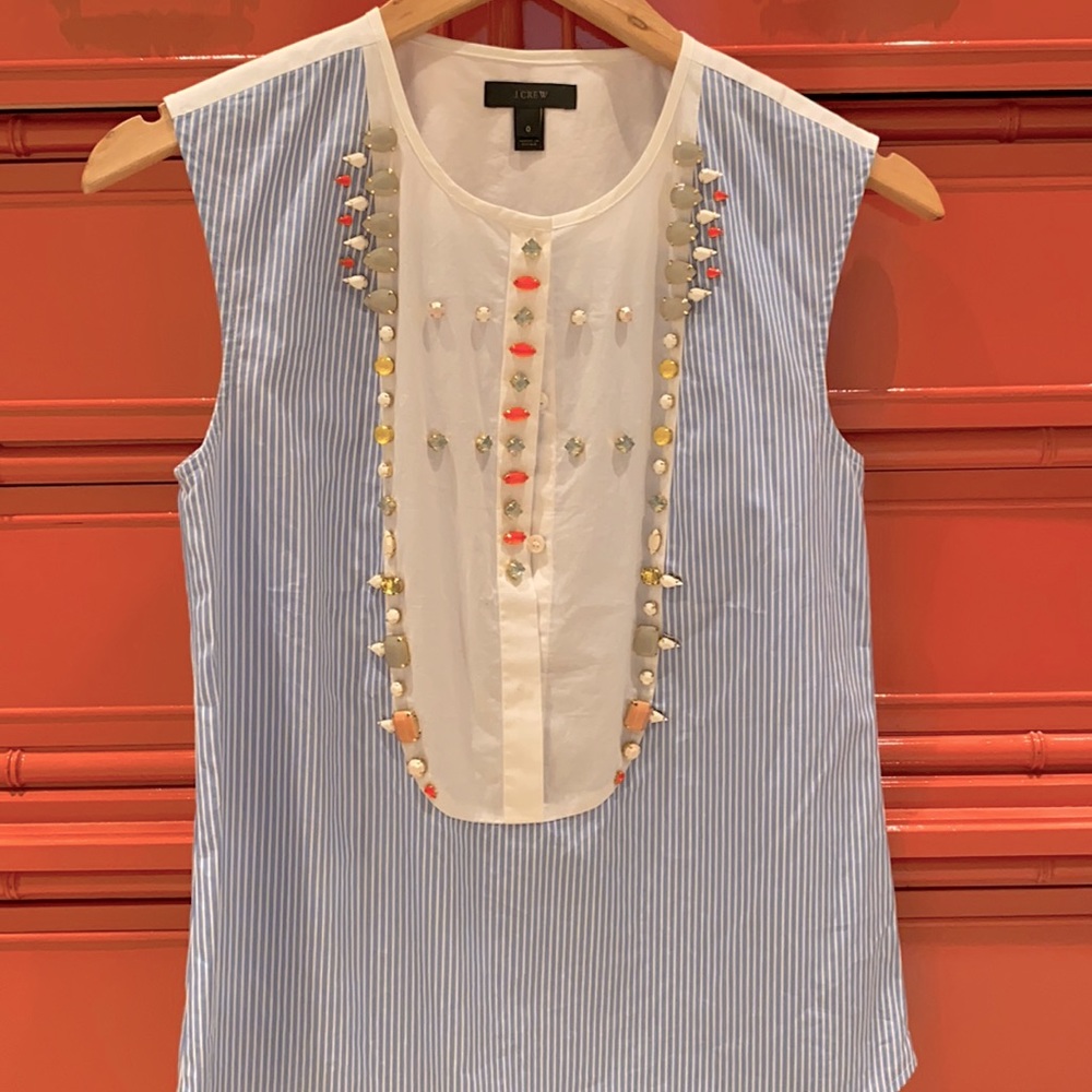 Beaded JCrew top